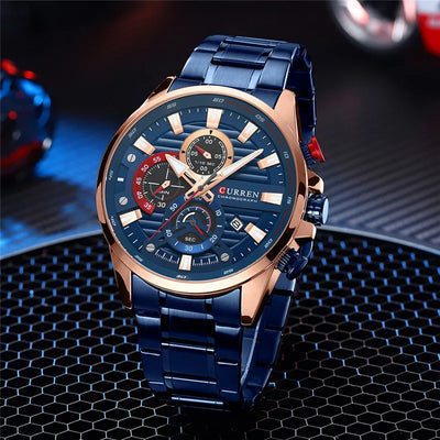 CURREN Stainless Steel Watch For Men With Box